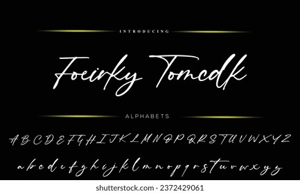 signature Font Calligraphy Logotype Script Brush Font Type Font lettering handwritten