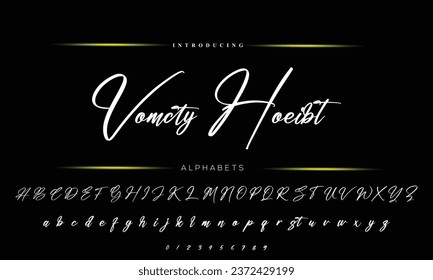 signature Font Calligraphy Logotype Script Brush Font Type Font lettering handwritten