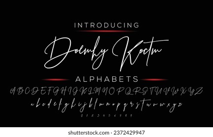 signature Font Calligraphy Logotype Script Brush Font Type Font lettering handwritten