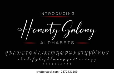 Signature Font Calligraphy Logotype Script Brush Font Type Font lettering handwritten