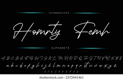 Signature Font Calligraphy Logotype Script Brush Font Type Font lettering handwritten