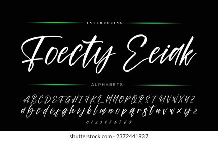 signature Font Calligraphy Logotype Script Brush Font Type Font lettering handwritten