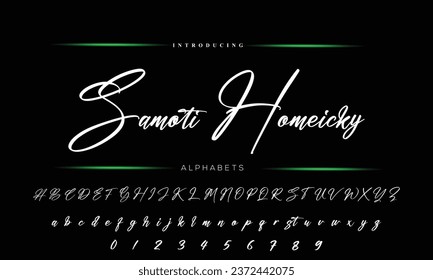 signature Font Calligraphy Logotype Script Brush Font Type Font lettering handwritten