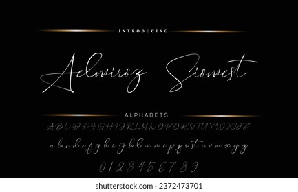 Signature Font Calligraphy Logotype Script Brush Font Type Font lettering handwritten