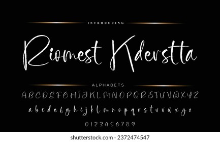 Signature Font Calligraphy Logotype Script Brush Font Type Font lettering handwritten