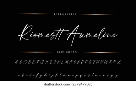 signature Font Calligraphy Logotype Script Brush Font Type Font lettering handwritten