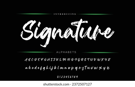 signature Font Calligraphy Logotype Script Brush Font Type Font lettering handwritten