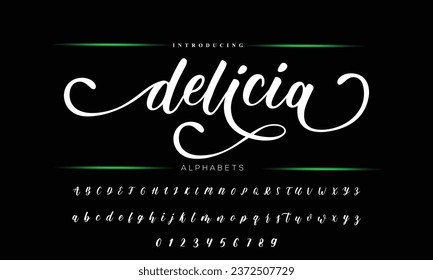 signature Font Calligraphy Logotype Script Brush Font Type Font lettering handwritten