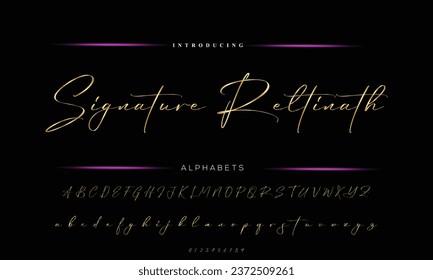 Caligrafía de tipo de letra de firma Guión de logotipo Pincel Tipo de letra Letra letra letra manuscrita