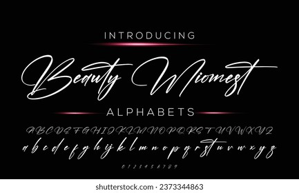 signature Font Calligraphy Logotype Script Brush Font Type Font lettering handwritten