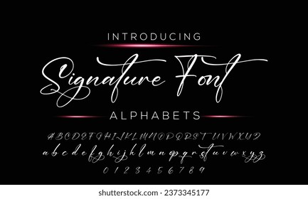 Signature Font Calligraphy Logotype Script Brush Font Type Font lettering handwritten
