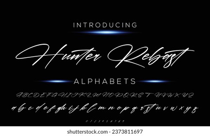 signature Font Calligraphy Logotype Script Brush Font Type Font lettering handwritten