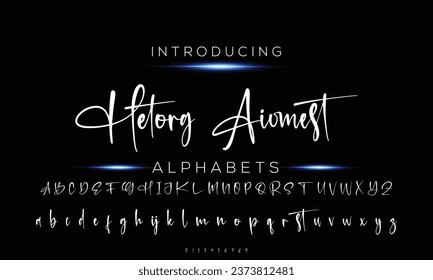 Signature Font Calligraphy Logotype Script Brush Font Type Font lettering handwritten