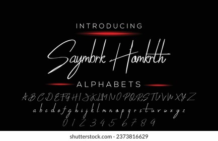 signature Font Calligraphy Logotype Script Brush Font Type Font lettering handwritten