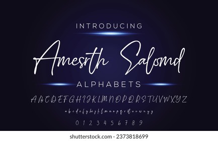 Signature Font Calligraphy Logotype Script Brush Font Type Font lettering handwritten
