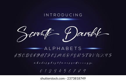 Caligrafía de tipo de letra de firma Guión de logotipo Pincel Tipo de letra Letra letra letra manuscrita