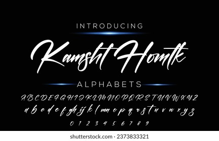 caligrafía de tipo de letra de firma Guión de logotipo Pincel Tipo de letra Tipo de letra Letra letra manuscrita
