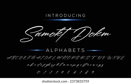 signature Font Calligraphy Logotype Script Brush Font Type Font lettering handwritten