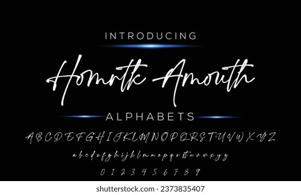 caligrafía de tipo de letra de firma Guión de logotipo Pincel Tipo de letra Tipo de letra Letra letra manuscrita