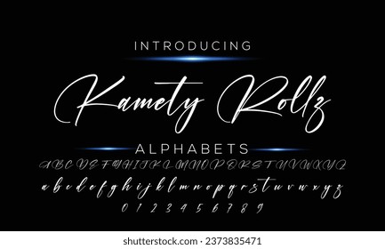 signature Font Calligraphy Logotype Script Brush Font Type Font lettering handwritten