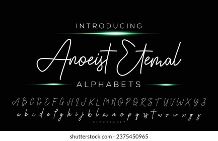 Schriftzeichen-Schriftzeichen-Logotype-Schriftzeichen Schriftart Schriftzeichen handschriftlich