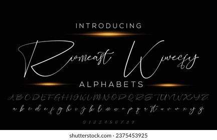 signature Font Calligraphy Logotype Script Brush Font Type Font lettering handwritten