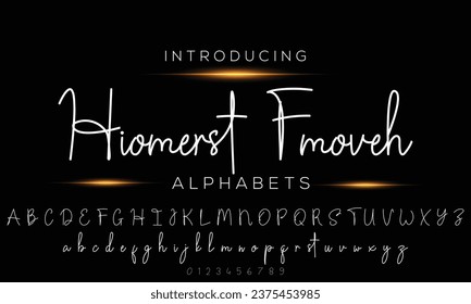caligrafía de tipo de letra de firma Guión de logotipo Pincel Tipo de letra Tipo de letra Letra letra manuscrita