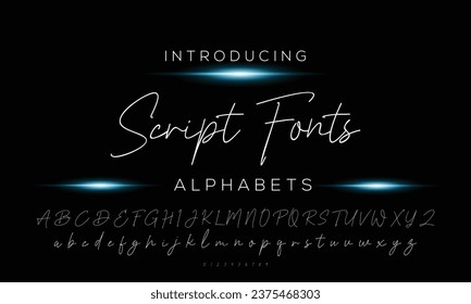 caligrafía de tipo de letra de firma Guión de logotipo Pincel Tipo de letra Tipo de letra Letra letra manuscrita