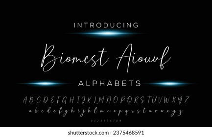 signature Font Calligraphy Logotype Script Brush Font Type Font lettering handwritten