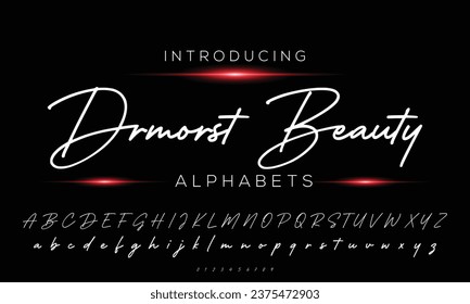signature Font Calligraphy Logotype Script Brush Font Type Font lettering handwritten