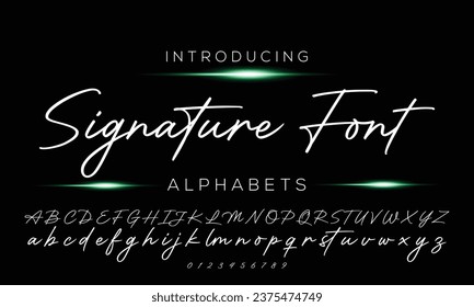 Signature Font Calligraphy Logotype Script Brush Font Type Font lettering handwritten