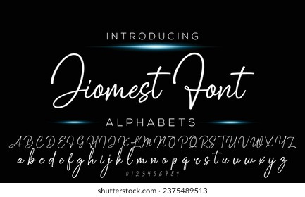 signature Font Calligraphy Logotype Script Brush Font Type Font lettering handwritten