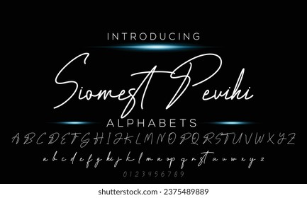 signature Font Calligraphy Logotype Script Brush Font Type Font lettering handwritten