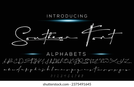 signature Font Calligraphy Logotype Script Brush Font Type Font lettering handwritten