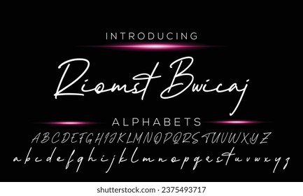 signature Font Calligraphy Logotype Script Brush Font Type Font lettering handwritten