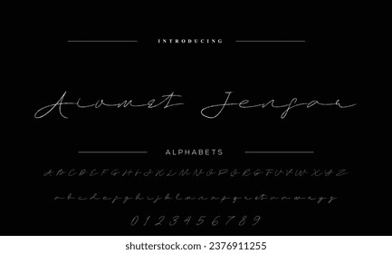 signature Font Calligraphy Logotype Script Brush Font Type Font lettering handwritten