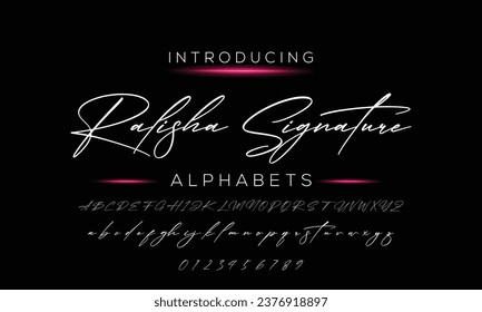 signature Font Calligraphy Logotype Script Brush Font Type Font lettering handwritten