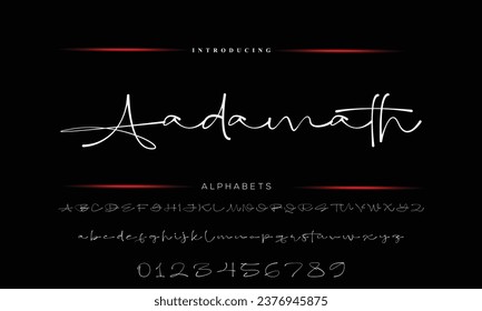 signature Font Calligraphy Logotype Script Brush Font Type Font lettering handwritten