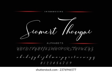 signature Font Calligraphy Logotype Script Brush Font Type Font lettering handwritten