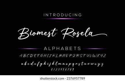 signature Font Calligraphy Logotype Script Brush Font Type Font lettering handwritten