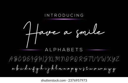 signature Font Calligraphy Logotype Script Brush Font Type Font lettering handwritten