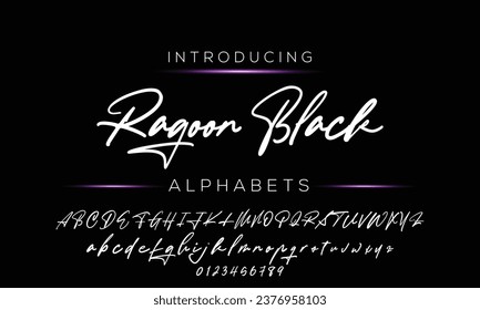 signature Font Calligraphy Logotype Script Brush Font Type Font lettering handwritten