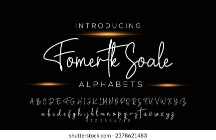 Schriftzeichen-Schriftzeichen-Logotype-Schriftzeichen Schriftart Schriftzeichen handschriftlich
