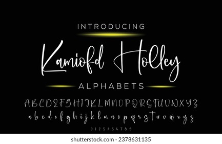 signature Font Calligraphy Logotype Script Brush Font Type Font lettering handwritten