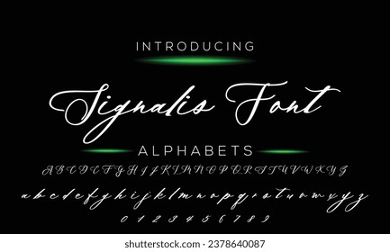 Caligrafía de tipo de letra de firma Guión de logotipo Pincel Tipo de letra Letra letra letra manuscrita
