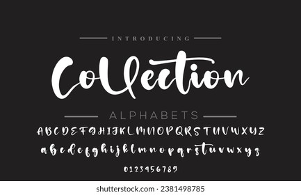 signature Font Calligraphy Logotype Script Brush Font Type Font lettering handwritten