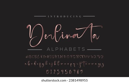 signature Font Calligraphy Logotype Script Brush Font Type Font lettering handwritten