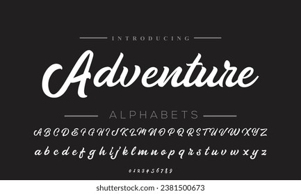 signature Font Calligraphy Logotype Script Brush Font Type Font lettering handwritten