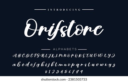caligrafía de tipo de letra de firma Guión de logotipo Pincel Tipo de letra Tipo de letra Letra letra manuscrita