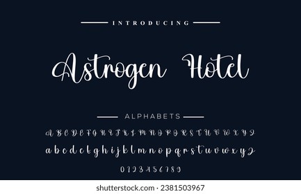 caligrafía de tipo de letra de firma Guión de logotipo Pincel Tipo de letra Tipo de letra Letra letra manuscrita